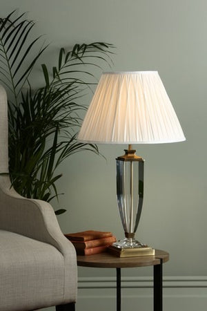 Laura Ashley Carson Antique Brass Crystal Large Table Lamp Base