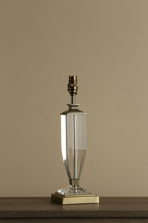 Laura Ashley Carson Antique Brass Crystal Medium Table Lamp Base