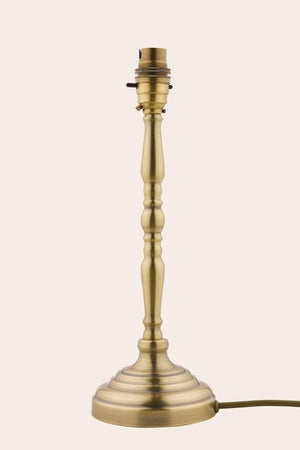 Laura Ashley Corey Antique Brass Candlestick Table Lamp Base