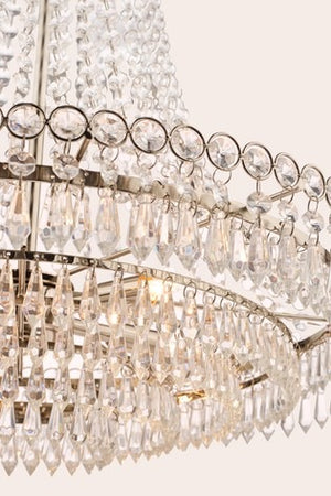 Laura Ashley Enid Cut Glass 5 Light Grand Chandelier, Large