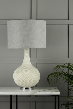 Laura Ashley Grace Painted Patterned Glass Table Lamp