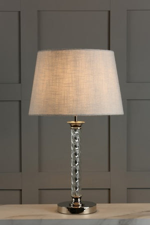 Laura Ashley Louis Twisted Glass Polished Nickel Column Table Lamp Base