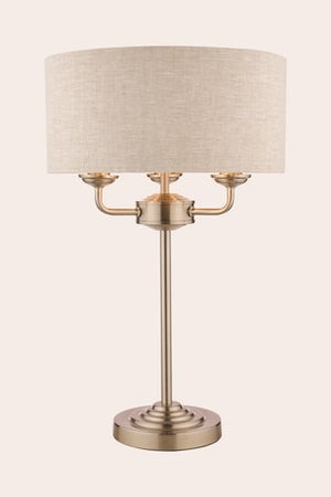 Laura Ashley Sorrento 3 Light Table Lamp With Shade