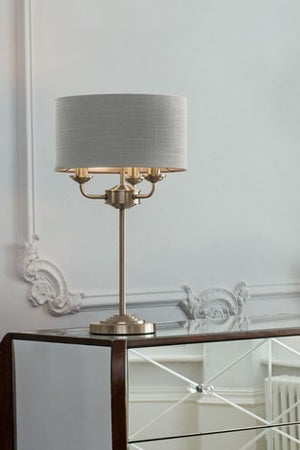 Laura Ashley Sorrento 3 Light Table Lamp With Shade